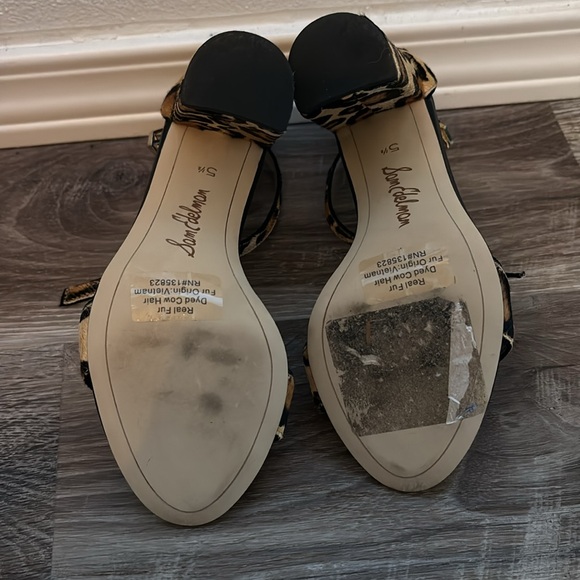 Sam Edelman cheetah real cow hair heels sandals 5.5 - Picture 4 of 4